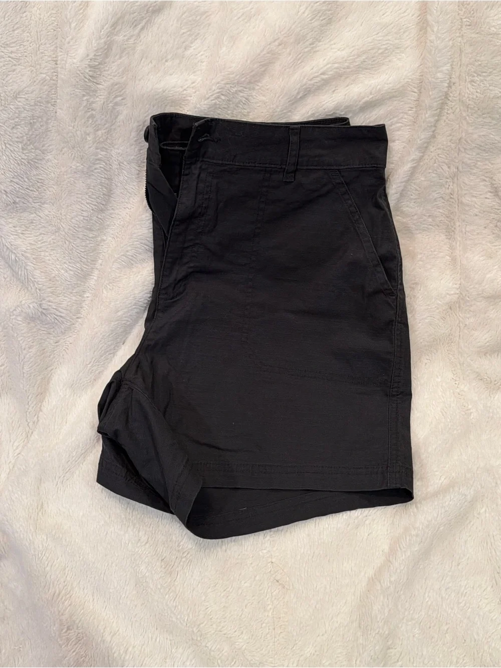 Eddie Bauer Black Flat-Front Performance Shorts